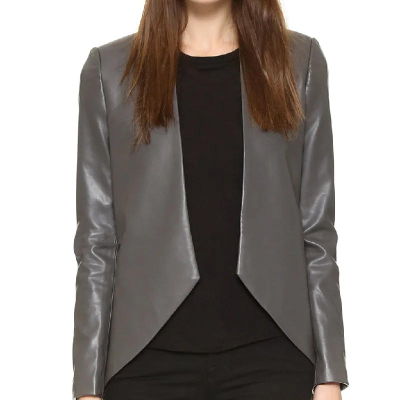 Koza Leathers Women's Real Lambskin Leather Blazer BW069