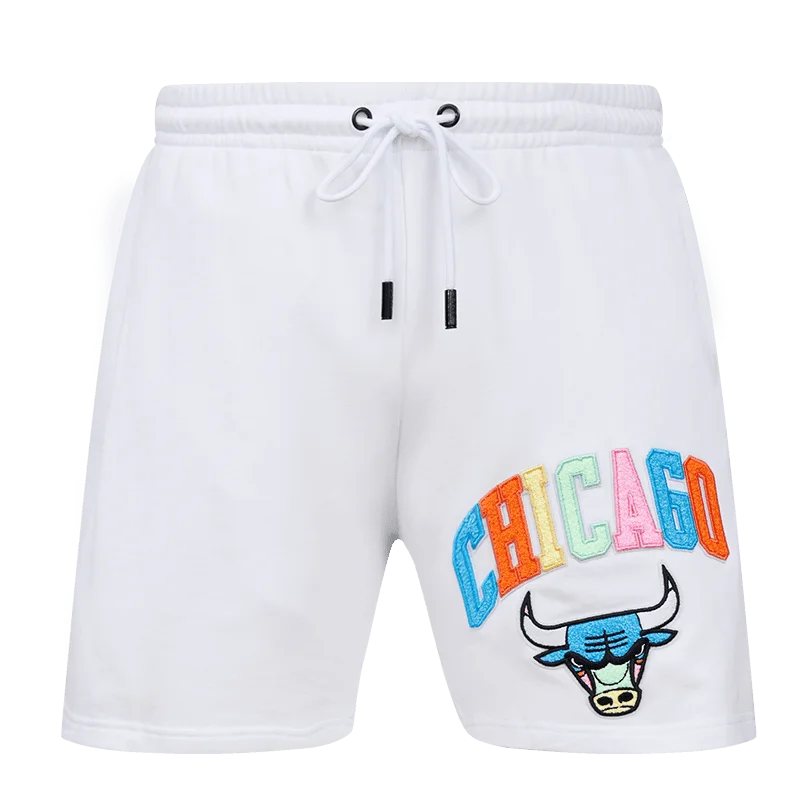 NBA CHICAGO BULLS WASHED NEON MEN'S SHORT (WHITE)