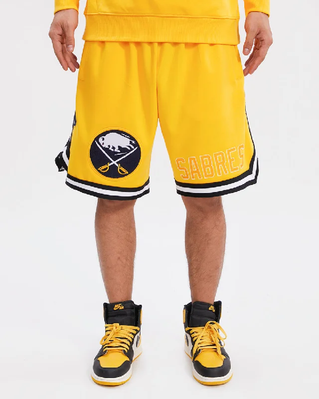 NHL BUFFALO SABRES CLASSIC CHENILLE MEN'S SHORT (YELLOW/BLACK)