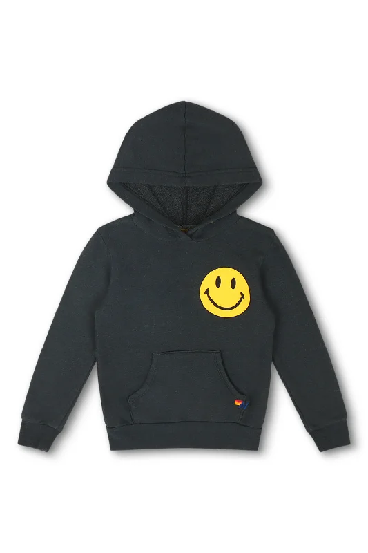 KID'S SMILEY 2 PULLOVER HOODIE - CHARCOAL