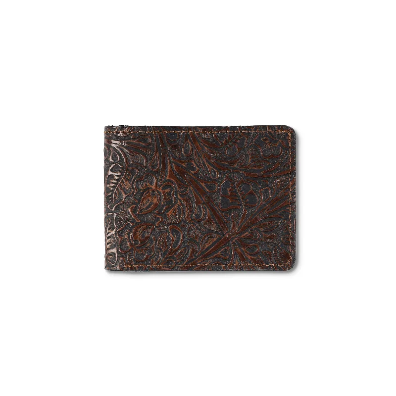 Vintage Tooled Leather Bifold Wallet