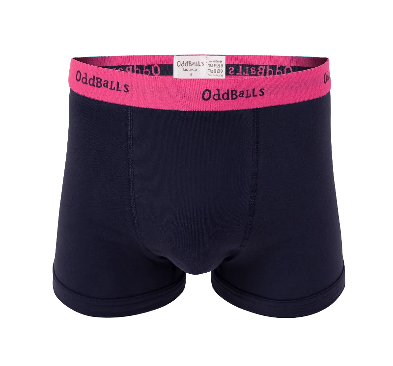 Navy/Pink - Mens Boxer Shorts