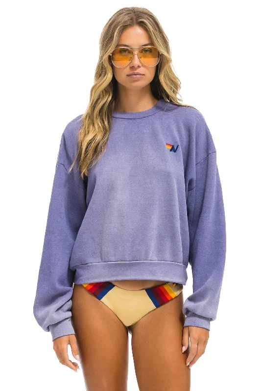 ESSENTIAL RELAXED CREW SWEATSHIRT - FADED GRAPE