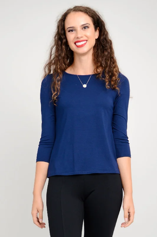 Margorie Top, Indigo, Bamboo