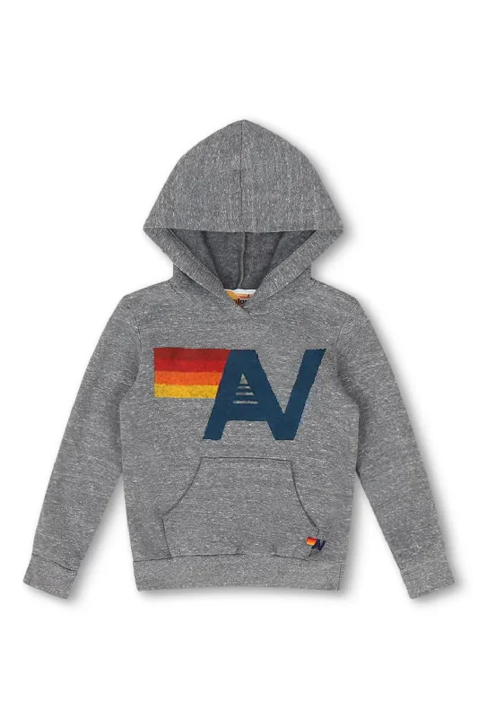 KID'S LOGO PULLOVER HOODIE - HEATHER GREY