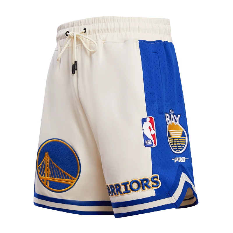 NBA GOLDEN STATE WARRIORS RETRO CLASSIC MEN'S 2.0 SHORT (EGGSHELL/ ROYAL BLUE)