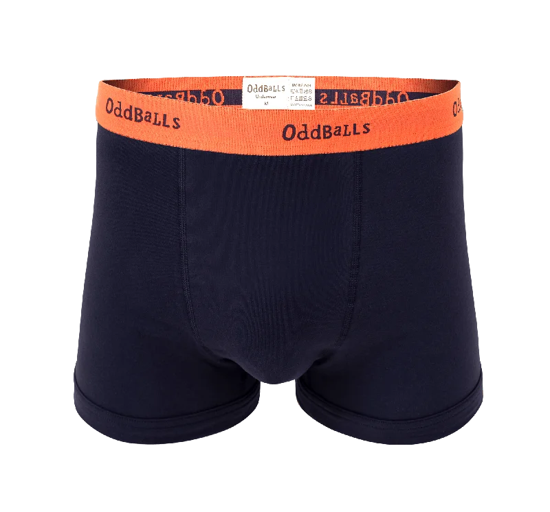 Navy/Peach - Mens Boxer Shorts