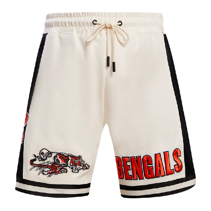 NFL CINCINNATI BENGALS RETRO CLASSIC MEN'S 2.0 SHORT (EGGSHELL/ BLACK)