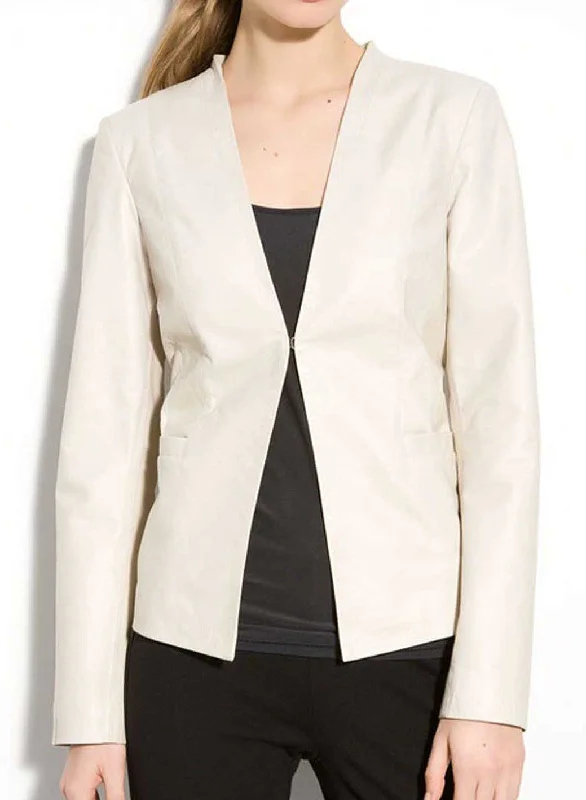 Koza Leathers Women's Real Lambskin Leather Blazer BW046