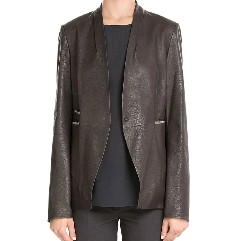 Koza Leathers Women's Real Lambskin Leather Blazer BW066