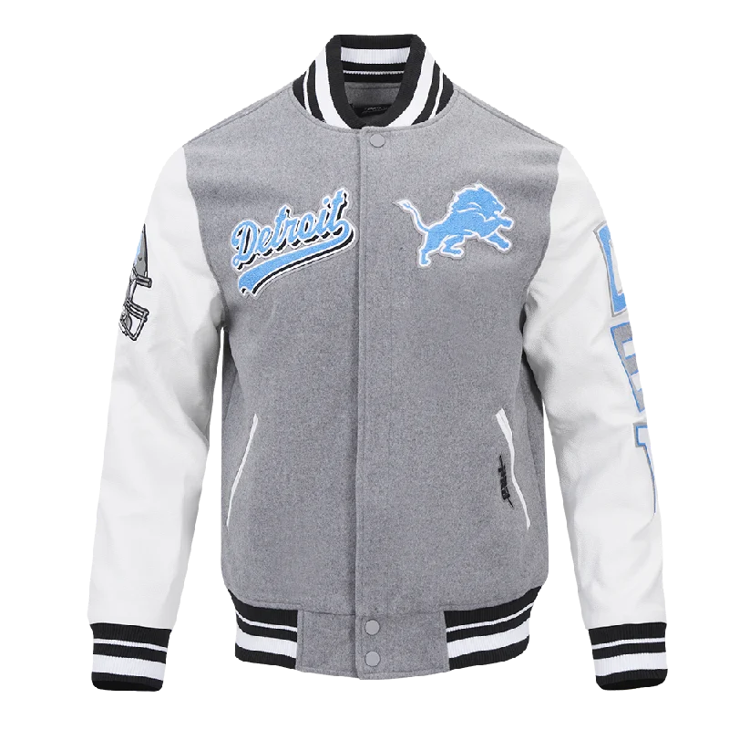 NFL DETROIT LIONS SCRIPT TAIL MEN'S RIB WOOL VARSITY (HEATHER GREY/WHITE/BLACK)