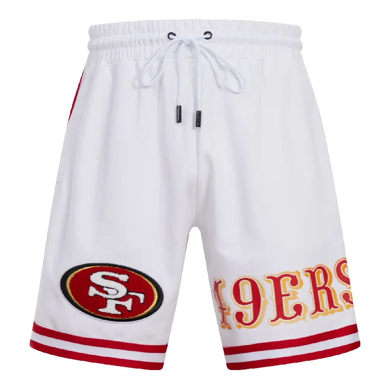 NFL SAN FRANCISCO 49ERS CLASSIC CHENILLE MEN'S SHORT (WHITE)