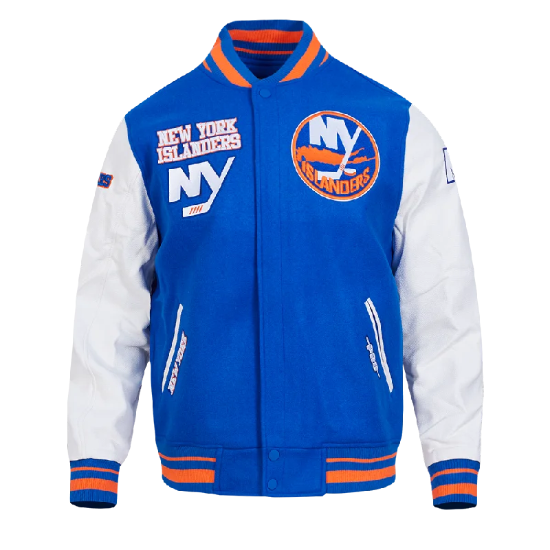 NHL NEW YORK ISLANDERS RETRO CLASSIC MEN'S RIB WOOL VARSITY JA (ROYAL/ORANGE/ROYAL)