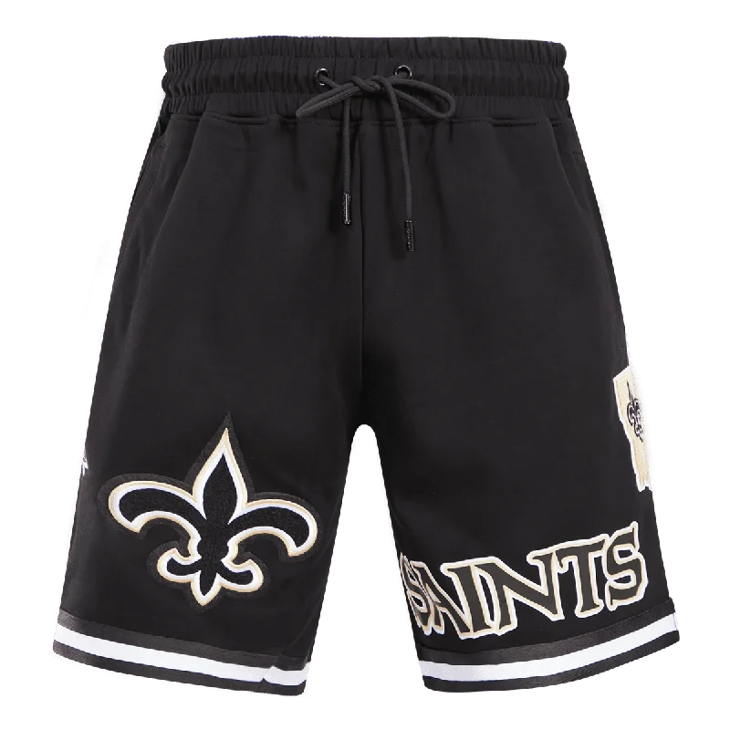 NFL NEW ORLEANS SAINTS CLASSIC CHENILLE MEN'S SHORT (BLACK)