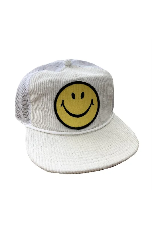 SMILEY - VINTAGE CORDUROY MESH TRUCKER HAT