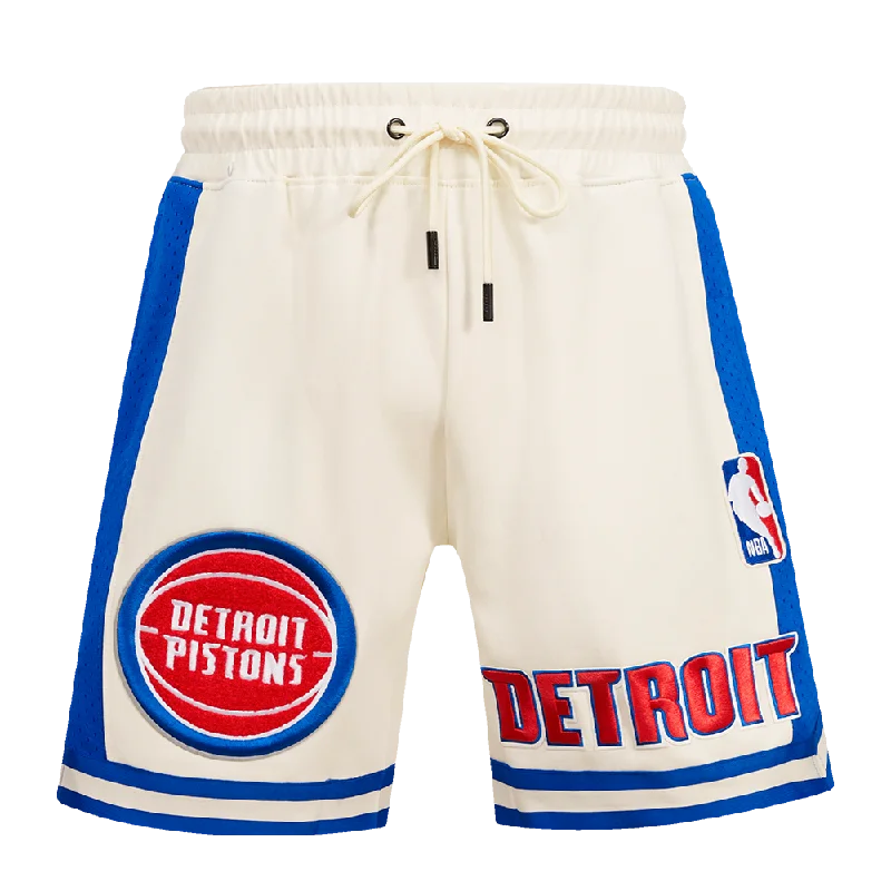 NBA DETROIT PISTONS RETRO CLASSIC MEN'S 2.0 SHORT (EGGSHELL/ ROYAL BLUE)