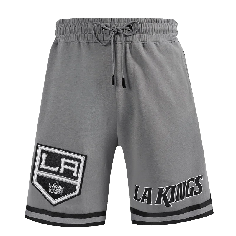 NHL LOS ANGELES KINGS CLASSIC CHENILLE MEN'S DK SHORT (GRAY/BLACK)