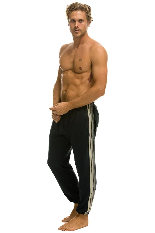 5 STRIPE SWEATPANTS - CHARCOAL // GREY