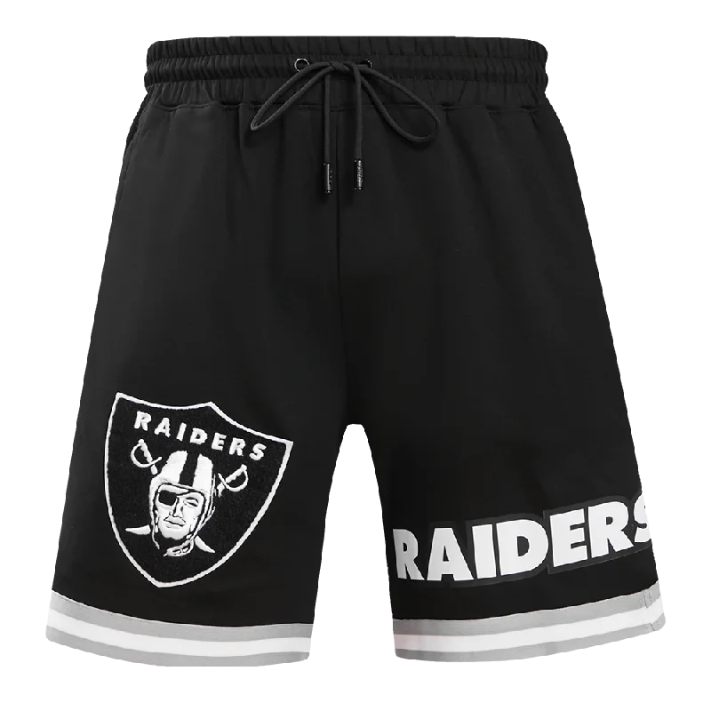 NFL LAS VEGAS RAIDERS CLASSIC CHENILLE MEN'S SHORT (BLACK)