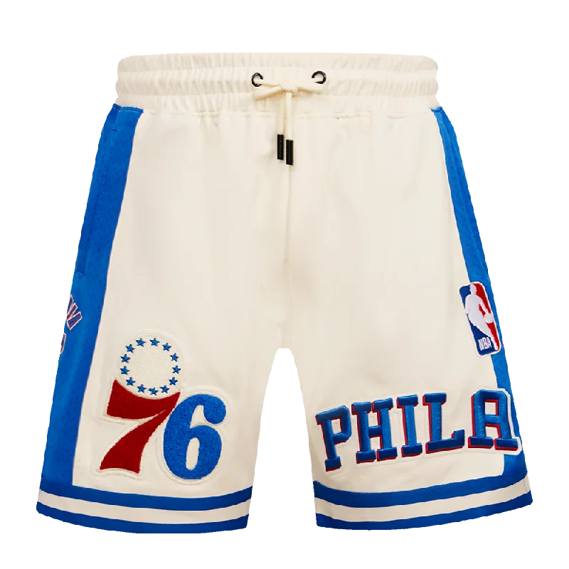 NBA PHILADELPHIA 76ERS RETRO CLASSIC MEN'S 2.0 SHORT (EGGSHELL/ ROYAL BLUE)