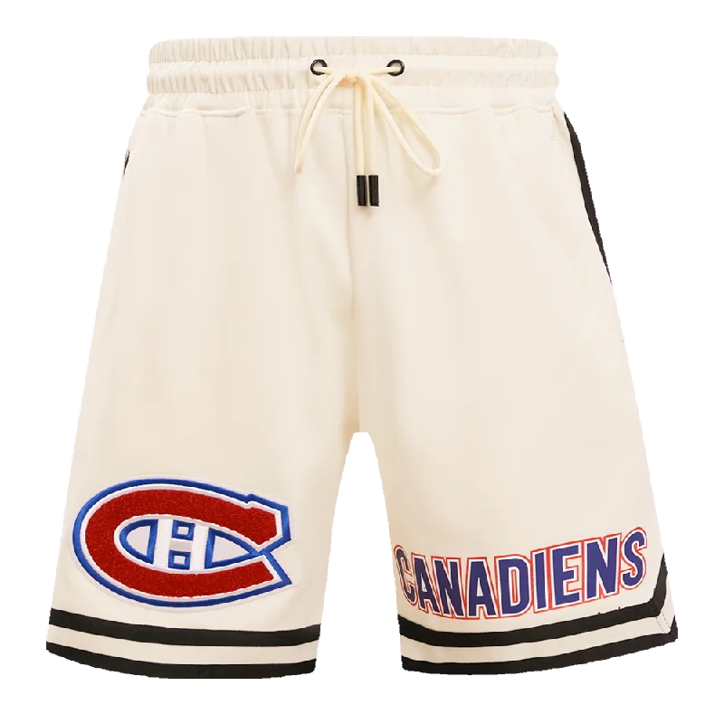 NHL MONTREAL CANADIENS CLASSIC CHENILLE MEN'S DK SHORT (EGGSHELL/ BLACK)