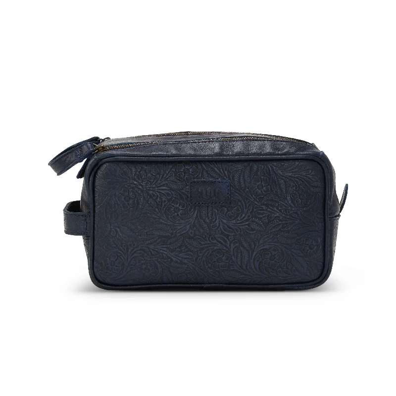 Indigo Tooled Dopp Kit