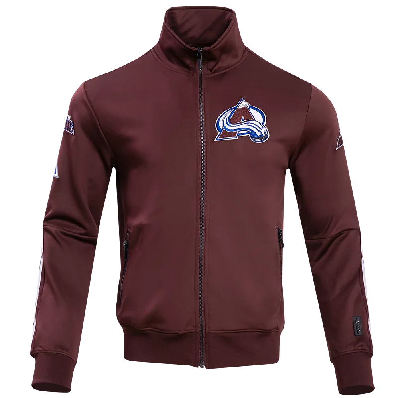 NHL COLORADO AVALANCHE CLASSIC CHENILLE MEN'S TRACK JACKET (WINE)