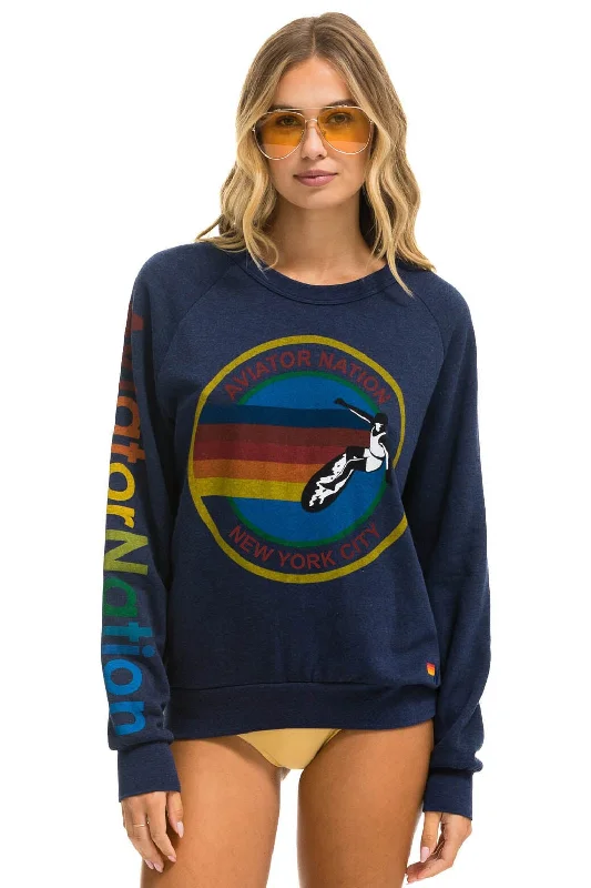 AVIATOR NATION NEW YORK CITY CREW SWEATSHIRT - NAVY