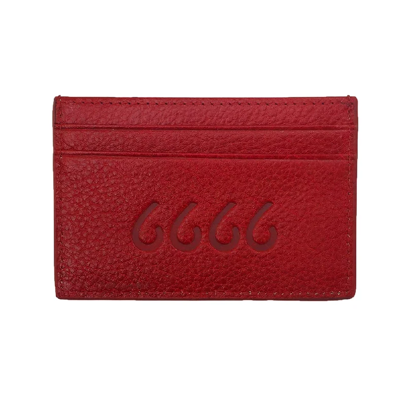 Red 6666 Card Holder