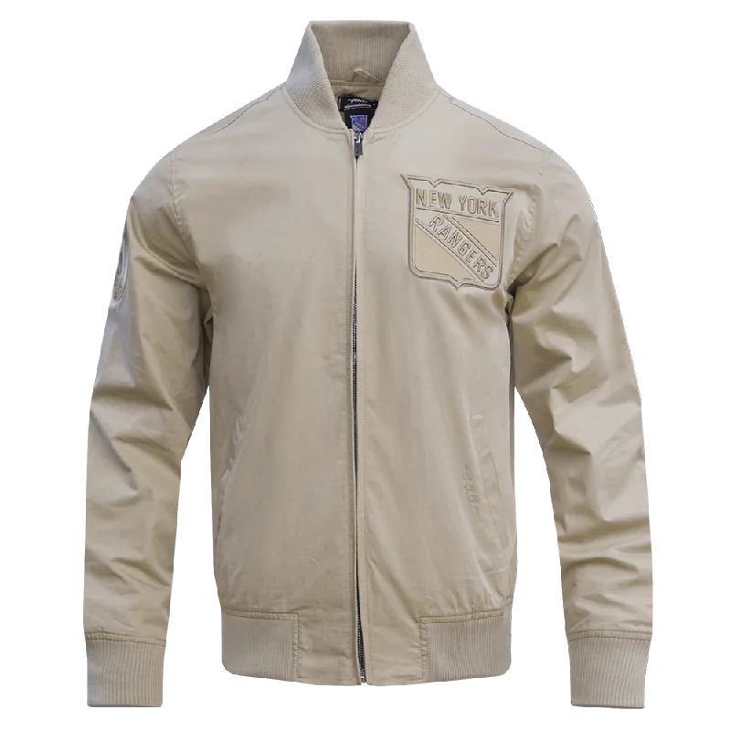 NHL NEW YORK RANGERS NEUTRAL TWILL JACKET (TAUPE)