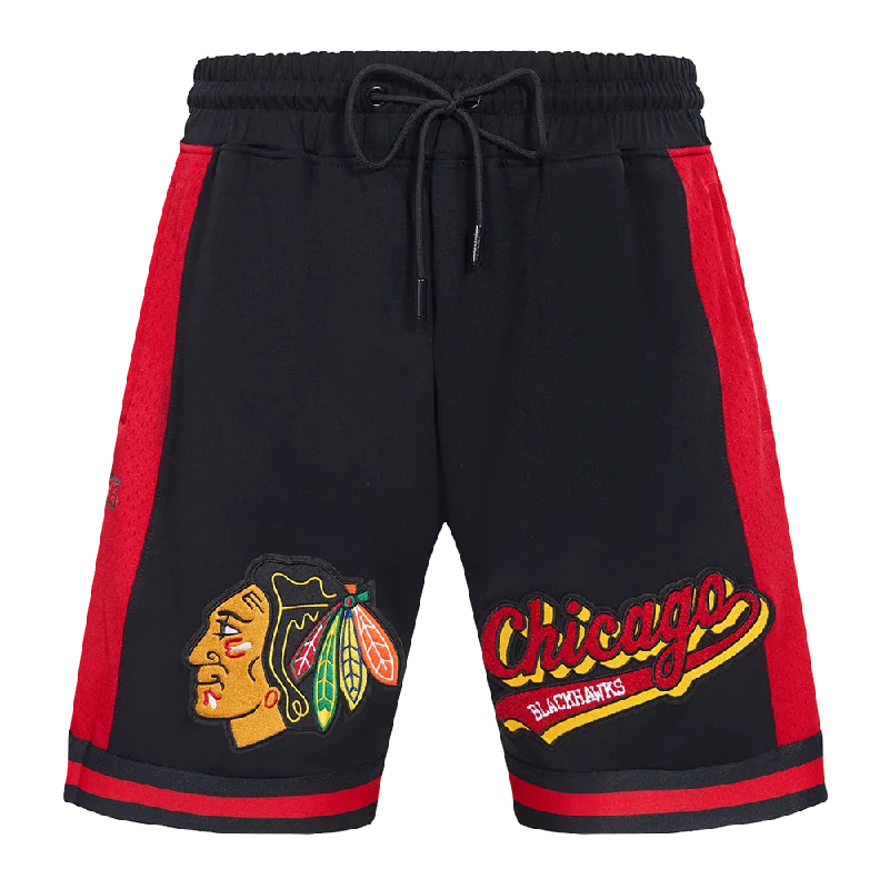 NHL CHICAGO BLACKHAWKS SCRIPT TAIL MEN'S DK 2.0 SHORT (BLACK/RED)