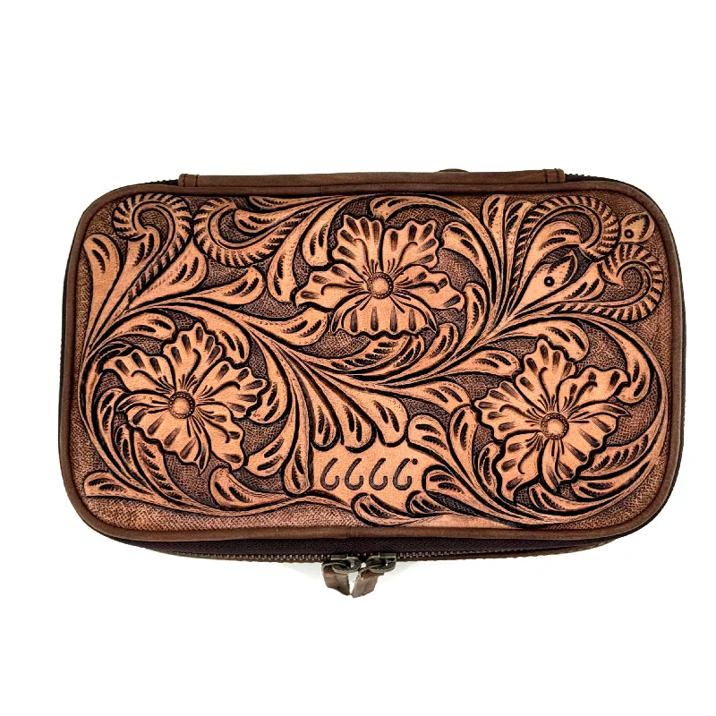 Tooled Leather Travel Case