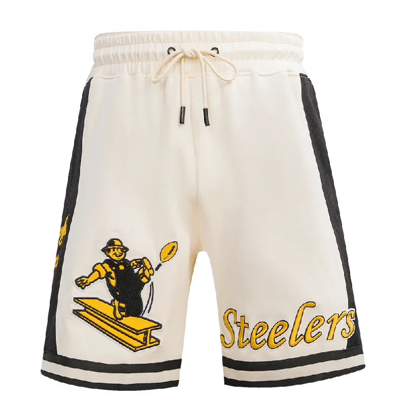 NFL PITTSBURGH STEELERS RETRO CLASSIC MEN'S 2.0 SHORT (EGGSHELL/ BLACK)