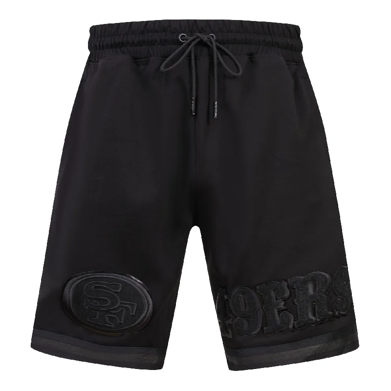 NFL SAN FRANCISCO 49ERS TRIPLE BLACK LOGO PRO MEN'S SHORT (TRIPLE BLACK)