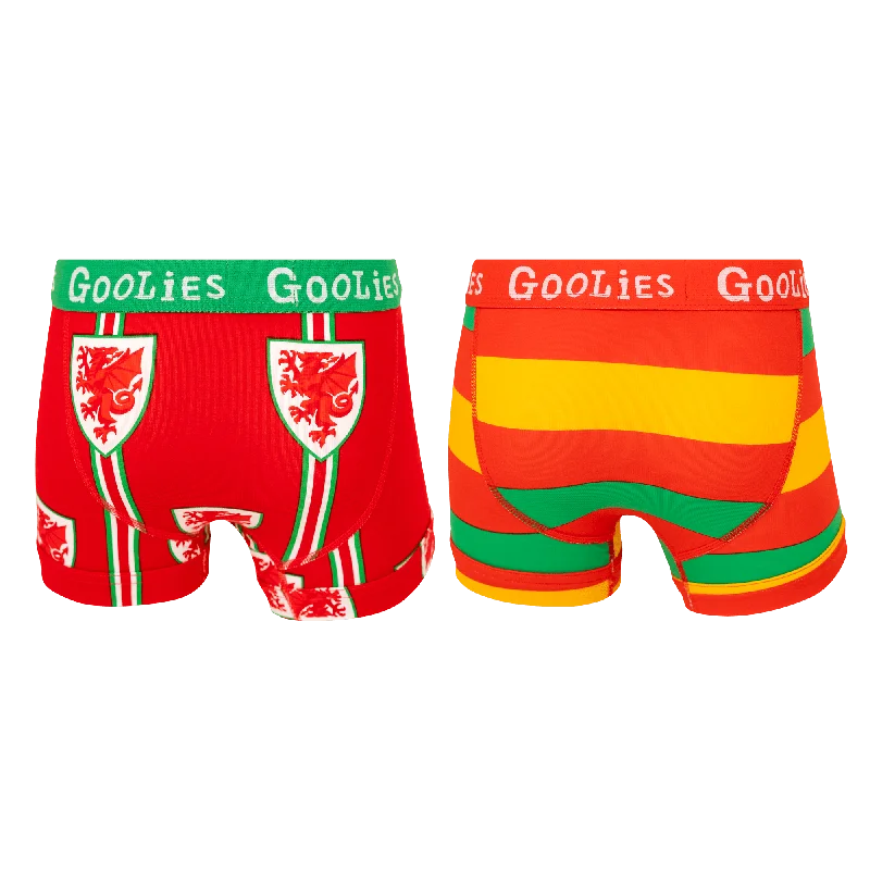 FA Wales Bundle - Kids Boxer Shorts 2 Pack Bundle