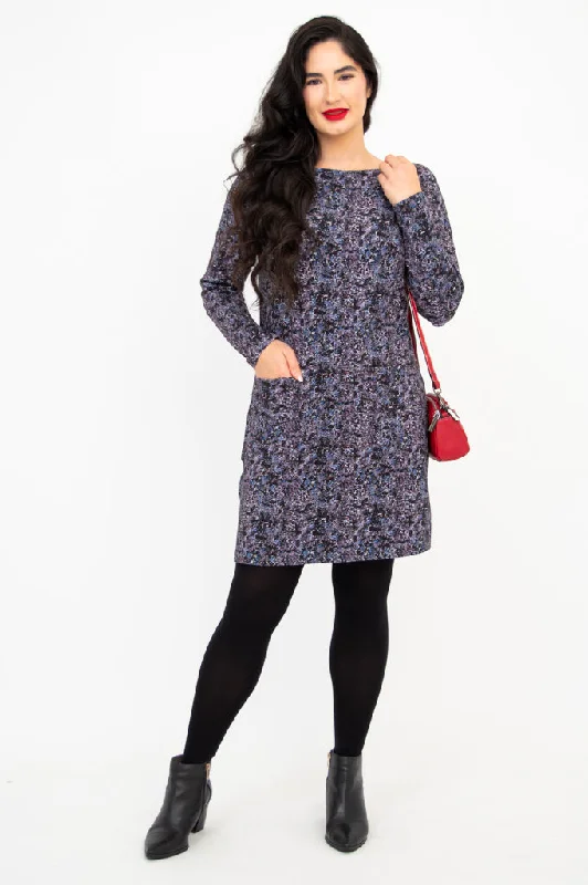 Lola Long Sleeve Dress, Blue Space, Bamboo - Final Sale