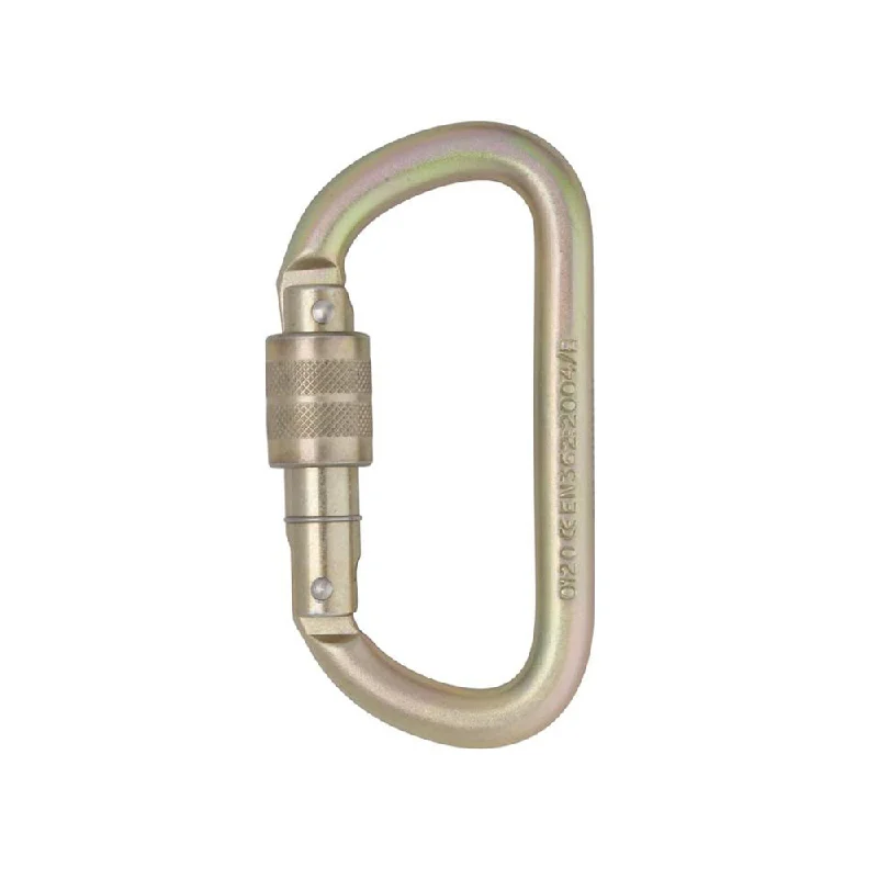 DMM 10mm Steel Equal D Screwgate Light Gold