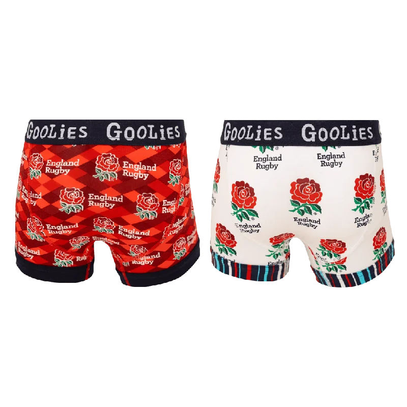 England Rugby Union Bundle - Home & Alternate Bundle - Kids Boxer Shorts 2 Pack Bundle