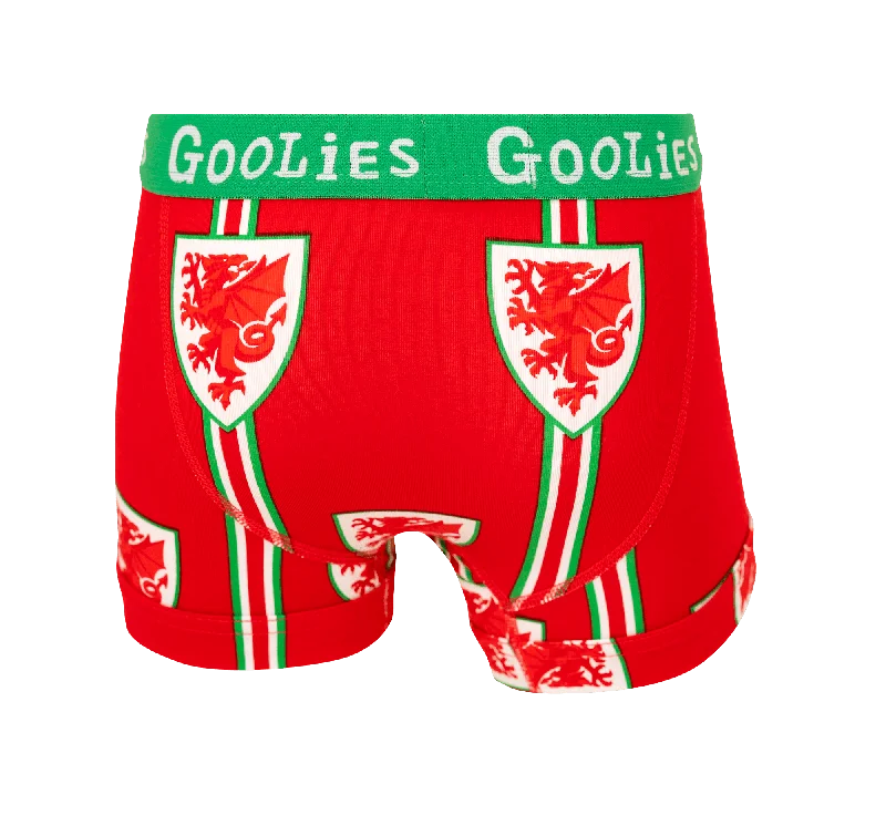 FA Wales Red & Green - Kids Boxer Shorts