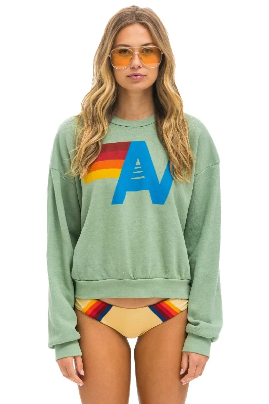 LOGO RELAXED CREW SWEATSHIRT - SAGE