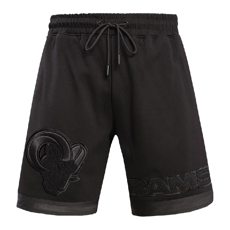 NFL LOS ANGELES RAMS TRIPLE BLACK MEN'S SHORT (TRIPLE BLACK)