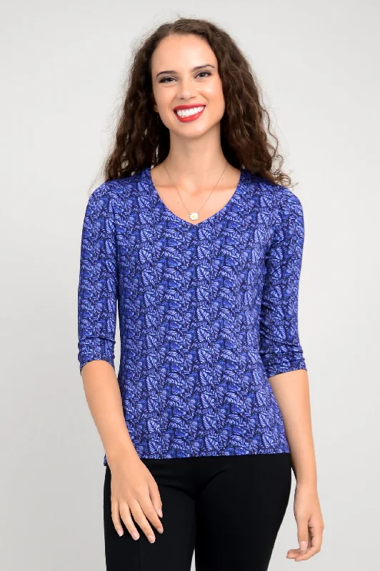 Mia Top, Midnight Leaves, Bamboo - Final Sale