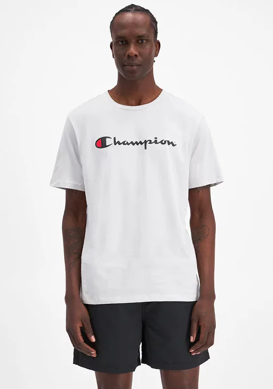 Champion Men's Script Logo Short Sleeve Tee