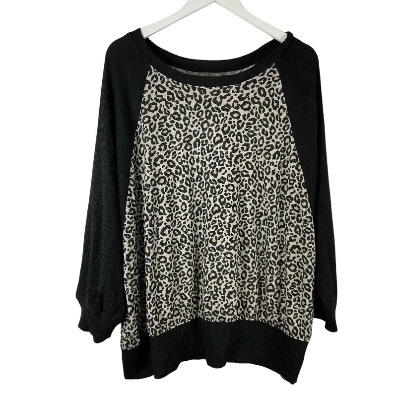 Top Long Sleeve By Clothes Mentor In Animal Print, Size: 3x