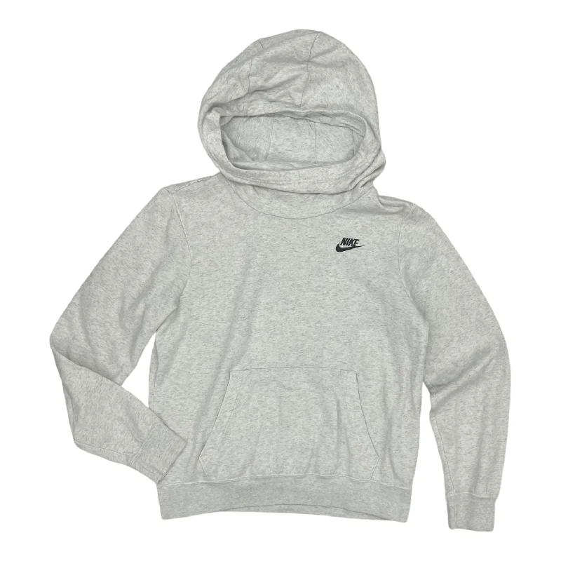 Athletic Top Ls Hoodie By Nike In Grey, Size:S