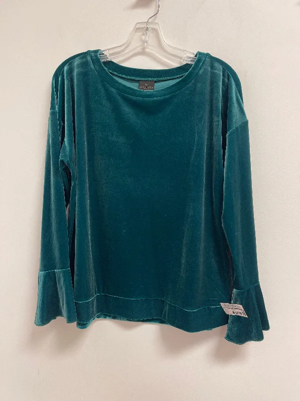 Top Long Sleeve By Worthington In Green, Size: Lp