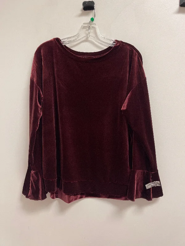 Top Long Sleeve By Worthington In Red, Size: Lp