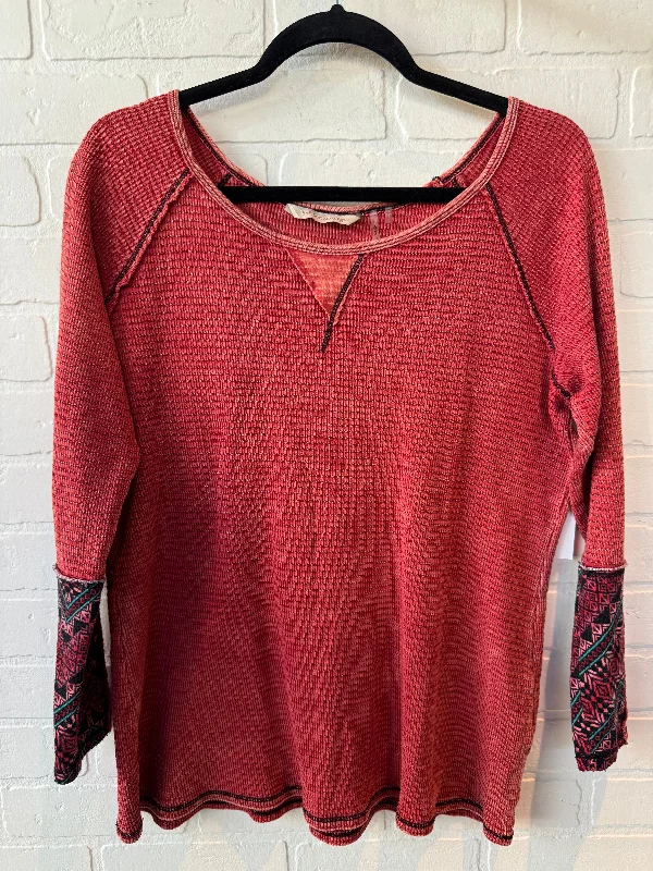 Top Long Sleeve By Soft Surroundings In Red, Size: Xs