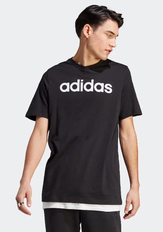 Adidas Men’s Essentials Single Jersey Linear Embroidered Logo Tee