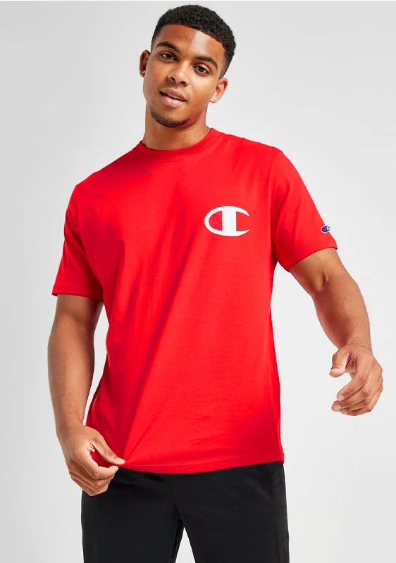 Champion Men's C Logo Short Sleeve Tee Red